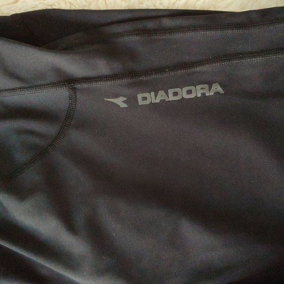 Diadora workout athletic leggings running pants size large tie waist - Picture 3 of 7